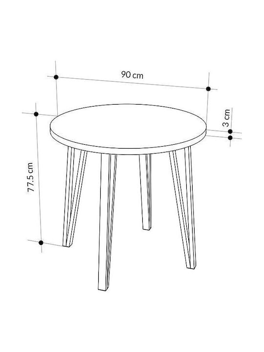 Esszimmermöbel-Set Mit 4 Stücken 90x90cm