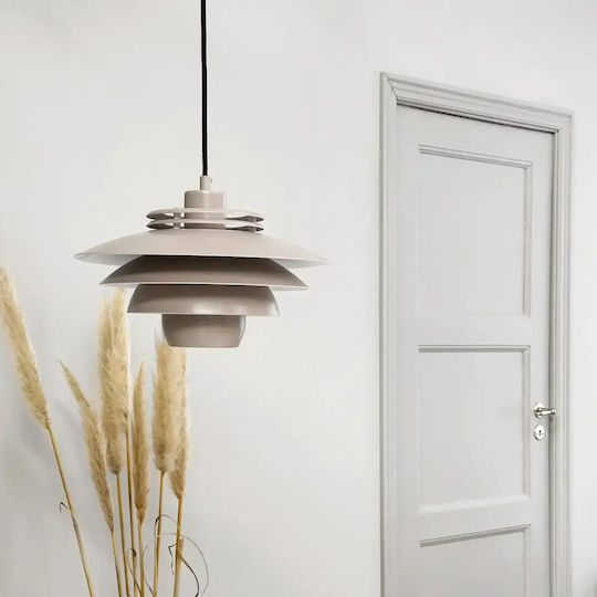 Selected by Pragmatic Beige LED Pendant Ceiling Light with Warm White Light 30x30x24cm