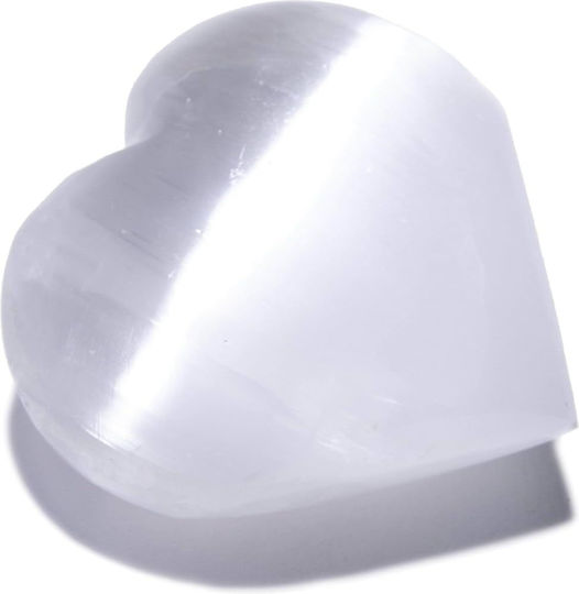 Semi-Precious Stone Selenite Heart Stone Selenite Heart Shape 6cm