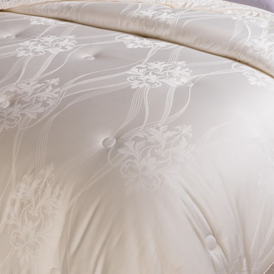 Steppdecke Übergröße 220×240cm Baumwolle & Lyocell Jacquard Hypoallergenes Synthetisches Ausfüllen