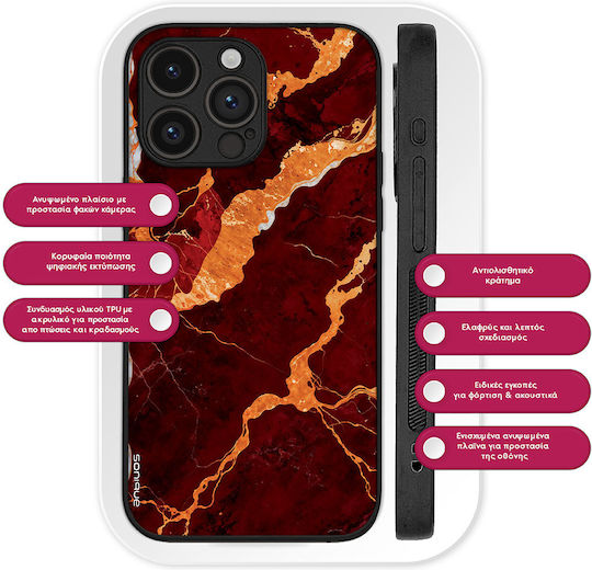 Θήκη Sonique Marble Series Huawei Pura 80 Ultra Κόκκινο