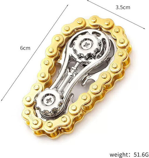 Alista Home Fidget Spinner Metallischer Goldener Schlüsselanhänger