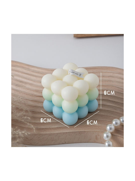 Alista Home Lumânare Aromatică Din Soia Albastru Deschis 6x6cm