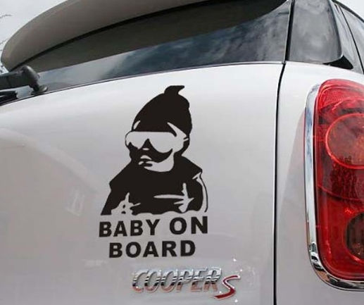 Ebest Baby On Board Sticker Eb-b0010 14*9 Black