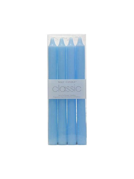 Alista Home Decorative Blue Taper Candle 80gr 4 Pieces