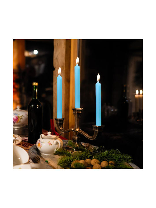 Alista Home Decorative Blue Taper Candle 80gr 4 Pieces