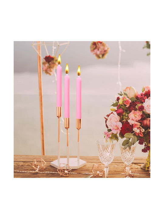 Alista Home Lumânare Decorativă Conic Roz 80gr 4 Bucăți
