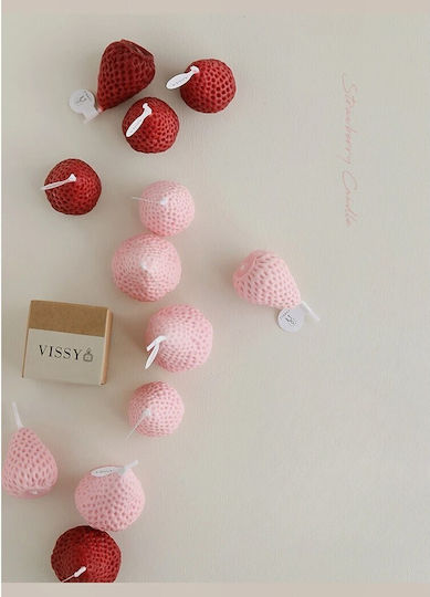 Alista Home Aromatic Soy Candle in Metal Box with Strawberry Perfume 52g 4 Pieces