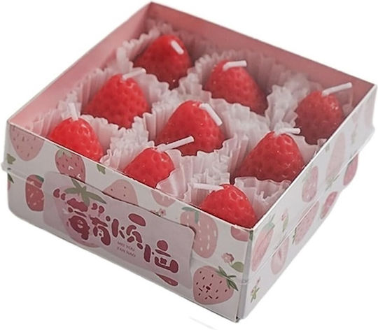 Alista Home Aromatisches Soja-Kerze mit Erdbeer-Duft 117g 9 Stück
