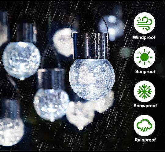 Alista Home Lampă Solară Glob Alb Cald cu Fotocelulă