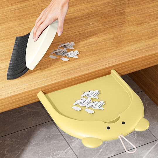 Set Mătură și Fară De Birou Alista Home Model Urs Din Pp 23,5 X 18 Cm Galben