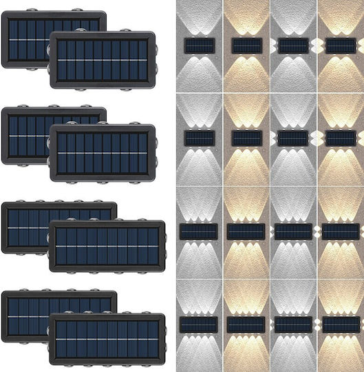 Alista Home Lumină Solară de Perete 5W cu Lumină Alb Cald IP65 19x9.5cm