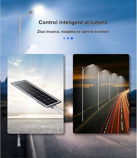 Alista Home Lampă Solară de Stradă 53W 5000lm Alb Rece 6500K cu Senzor de Mișcare și Telecomandă IP65 91.6x36.5x8.7cm
