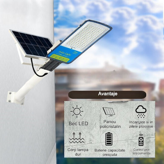 Alista Home Lampă Solară de Stradă 35W 3200lm Alb Rece 6500K cu Senzor de Mișcare și Telecomandă IP66 49x21x5.5cm