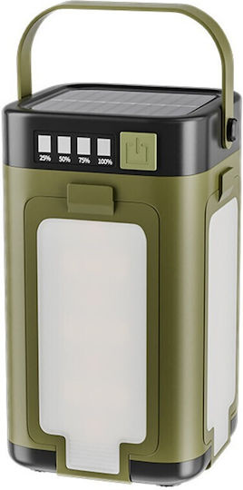 Alista Home Lustră Solară Tip Lanternă cu Lumină Verde 12.5x7x7cm