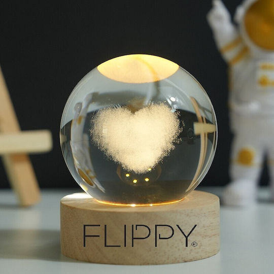 Alista Home Decorative LED Table Lamp Warm White Crystal Ball 3x3cm