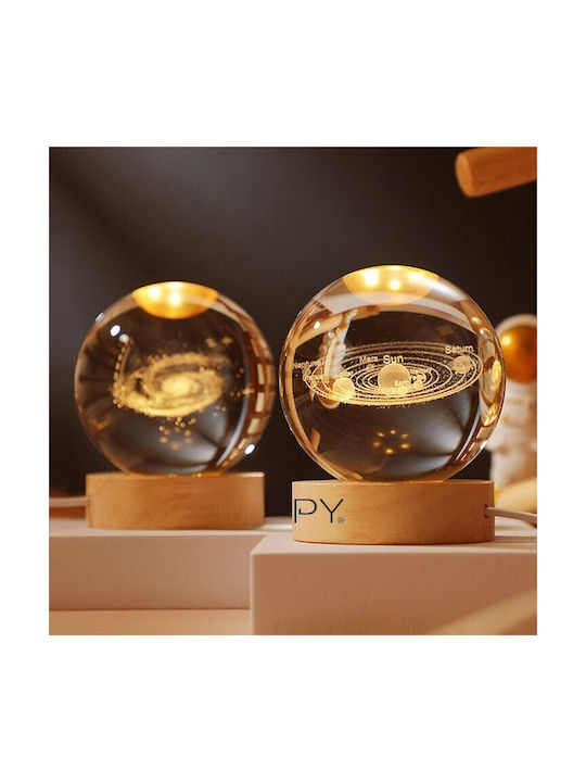 Alista Home Decorative LED Lamp Warm White Crystal Ball 3x3cm