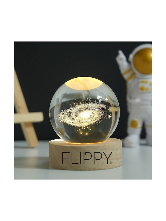 Alista Home Dekoratives Tischlicht LED Warmweiß Kristallkugel 3x3cm