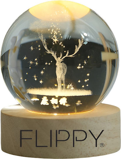 Alista Home Decorative LED Table Lamp Warm White Crystal Ball 3x3cm