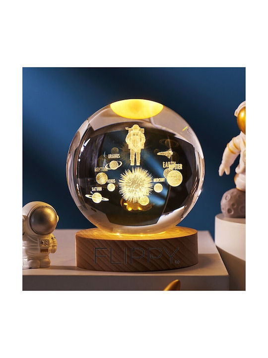 Alista Home Dekoratives Tischlicht LED Warmes Weiß Kristallkugel 3x3cm