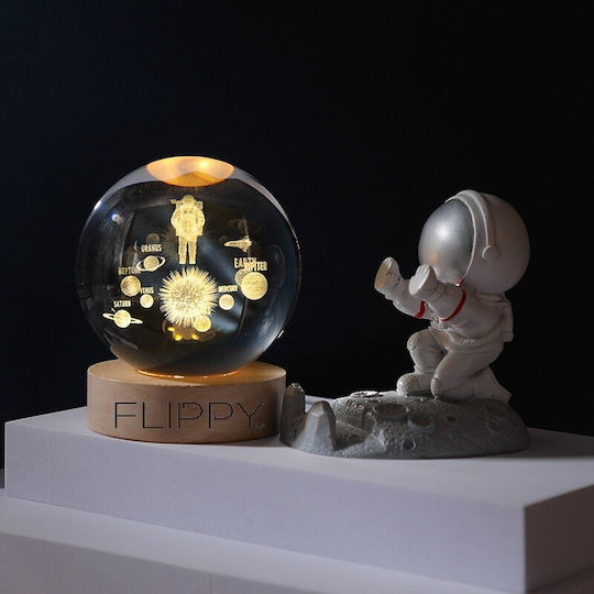 Alista Home Decorative LED Table Lamp Warm White Crystal Ball 3x3cm