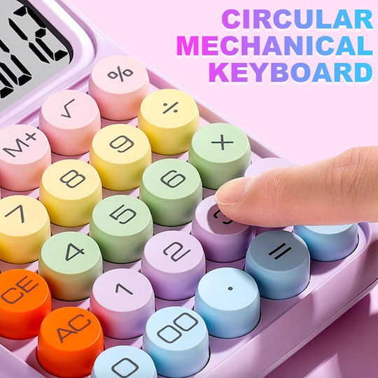 Alista Home Accounting Calculator 12 Digits in Pink Colour