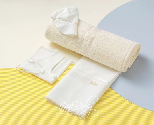 Lina Baby Christening Oilcloths Ecru