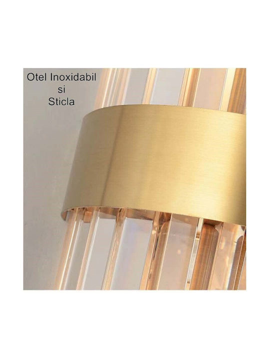 Alista Home Lampă de Perete Modernă cu LED Integrat Aurie 40x16cm