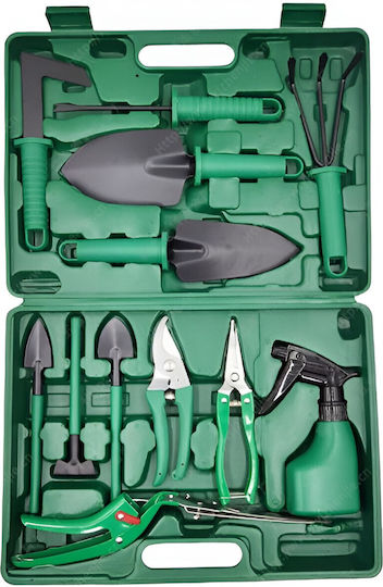 Set 12 Unelte de Grădină Alista Home Pentru Plantare Prelucrare Sol Îngrijire Plante Material Pvc Oțel Cutie Inclusă 38 X 29 Cm Verde Deschis