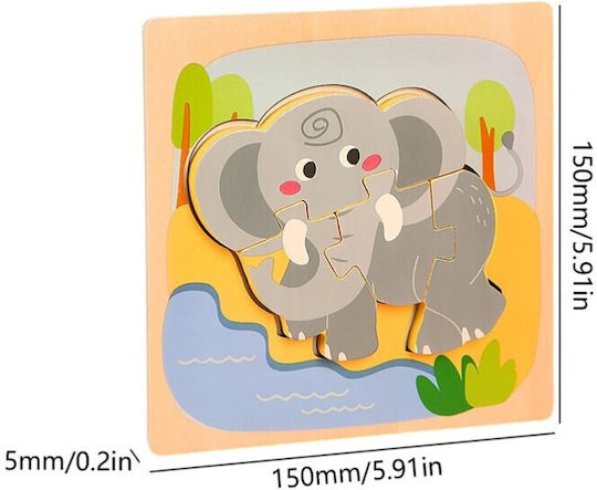 Puzzle Din Lemn Pentru Copii 3+ Ani 4 Piese Alista Home