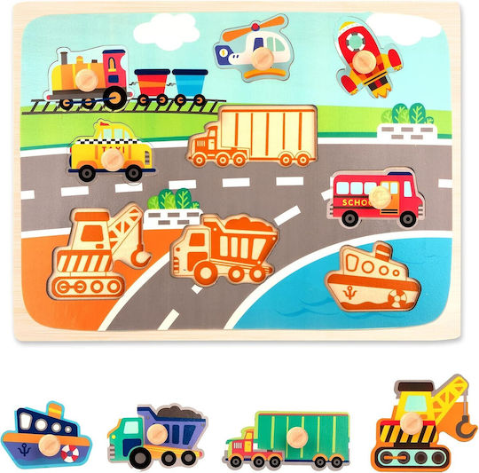 Puzzle Din Lemn Pentru Copii 3+ Ani 9 Piese Alista Home