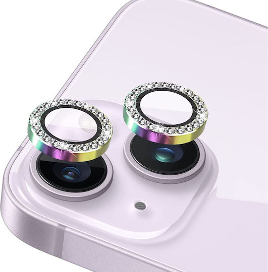 Folie Protectoare Cameră Alista Home iPhone 15 Pro Sticlă Temperată Cu Pietre Strălucitoare Hd Multicolor