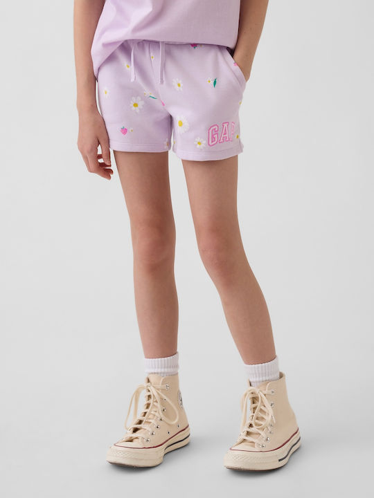 Kids Fabric Shorts/Bermuda Purple Floral