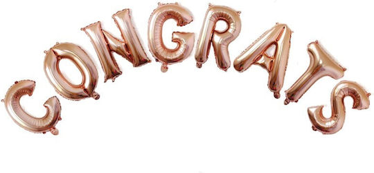 Set of 8 Pink Foil Letter Balloons 40cm