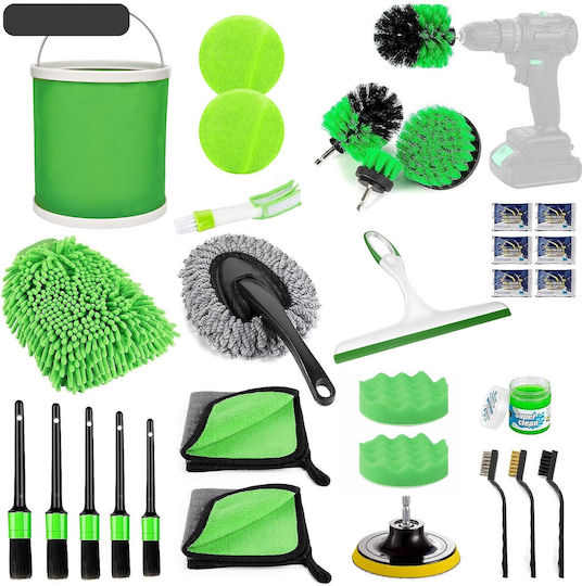 Alista Home Set de Spălare pentru Materiale Plastice Interioare - Tablou de Bord Auto cu 30 Bucăți
