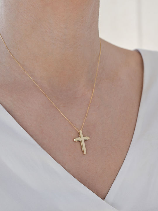 Kritsimis Gold Kreuz 14K Beidseitig Kritsimis Gold Kreuz 14K Beidseitig