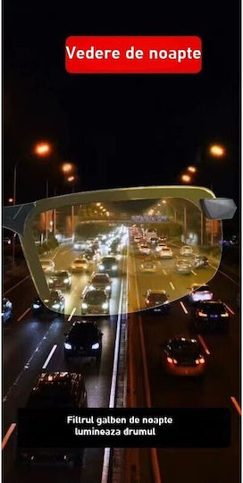 Ochelari De Vedere Nocturnă Alista Home Polarizați Pentru Conducere Ciclism Protecție Lentile Galbene Rama Neagră Pc 14 X 3.7 Cm 15.2 G