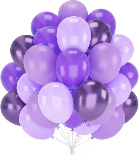 Set 10 Baloane Latex Violet 23 cm