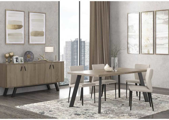 Νο 5 Τραπεζαρίας Σταχτί 158.5x90x78εκ. Νο 5 Τραπεζαρίας Σταχτί 158.5x90x78εκ.