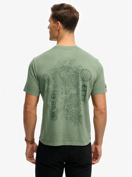 Superdry Narrative T-shirt Lily Pad Green