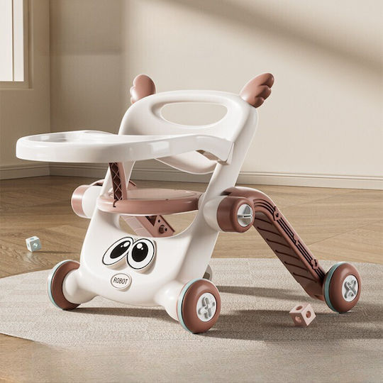 Alista Home Robot Ride On Cu Mâner Pentru Părinți Pentru 12+ Luni Maro