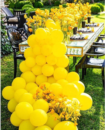 Set 12 Baloane Zi De Naștere Latex Galbene 13cm