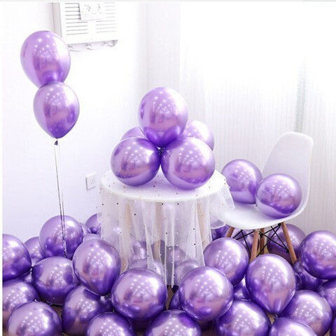Set 12 Baloane Zi De Naștere Latex Violet 13 cm