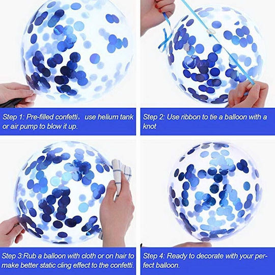 Set 10 Latex Luftballons Blau 25cm