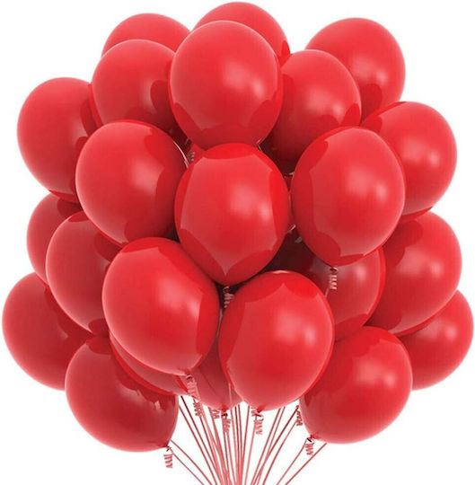 Set 10 Red Latex Balloons 13cm