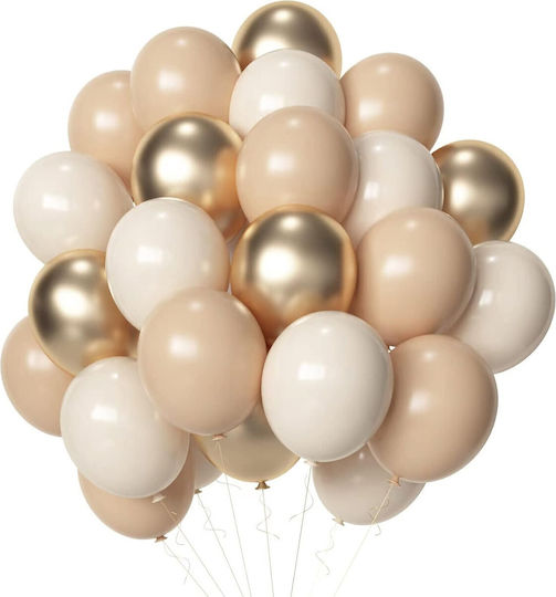 Set 16 Baloane Latex Aurii cu LED 30 cm