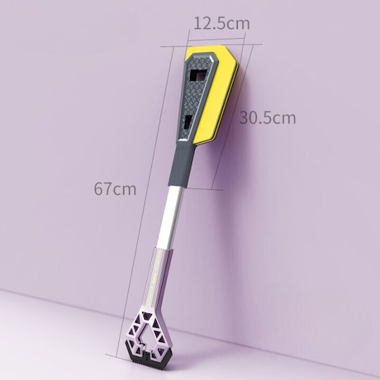 Răzuitoare de Gheață Auto Două Capete Alista Home Universală Îndepărtare Zăpadă Auto Mâner Lung Ergonomic Detasabil Geamuri Caroserie Ușor de Folosit 67x12,5 Cm Violet