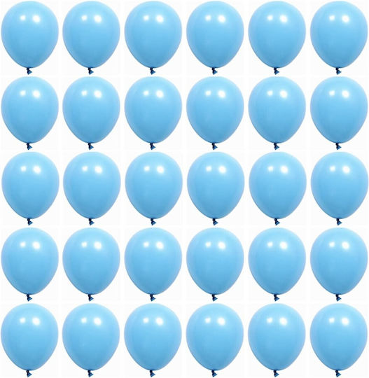 Set 12 Baloane Zi De Naștere Latex Albastre 30 cm