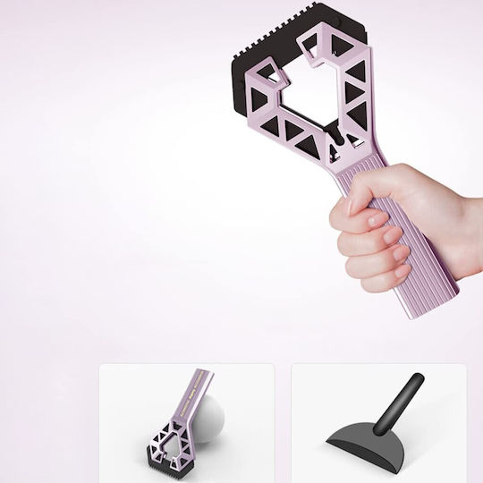 Răzuitoare de Zăpadă Auto Un Capăt Alista Home Universal Îndepărtare Zăpadă Auto Mâner Ergonomic Detasabil Geamuri Caroserie Ușor de Folosit 23.5x4.3 Cm Violet