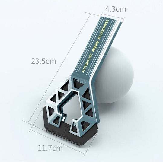 Răzuitoare de Zăpadă Auto Un Capăt Alista Home Universal Îndepărtare Zăpadă Auto Mâner Ergonomic Detasabil Geamuri Caroserie Ușor de Folosit 23.5x4.3 Cm Albastru